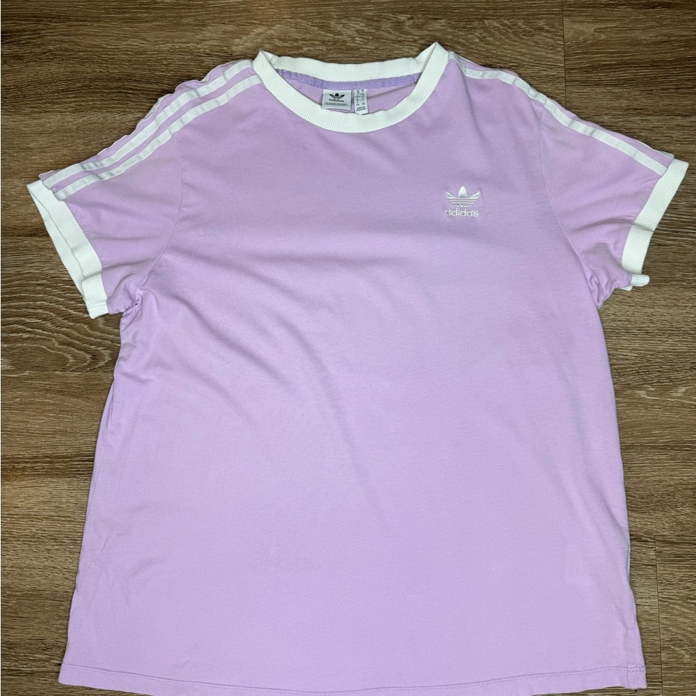 SOLD!!! Adidas women’s Lilac 3 stripes Tee